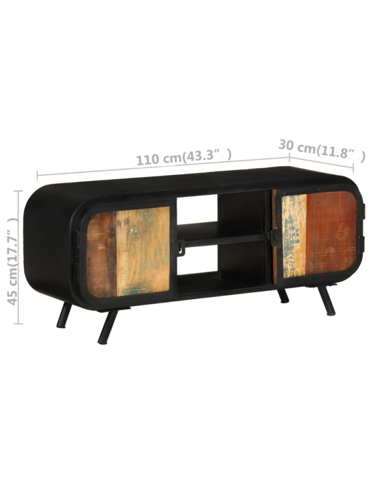 Tv skapītis, 110x30x45 cm, pārstrādāts masīvkoks