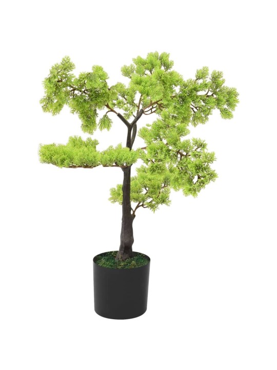 Mākslīgais ciprases bonzai ar podiņu, 60 cm, zaļš