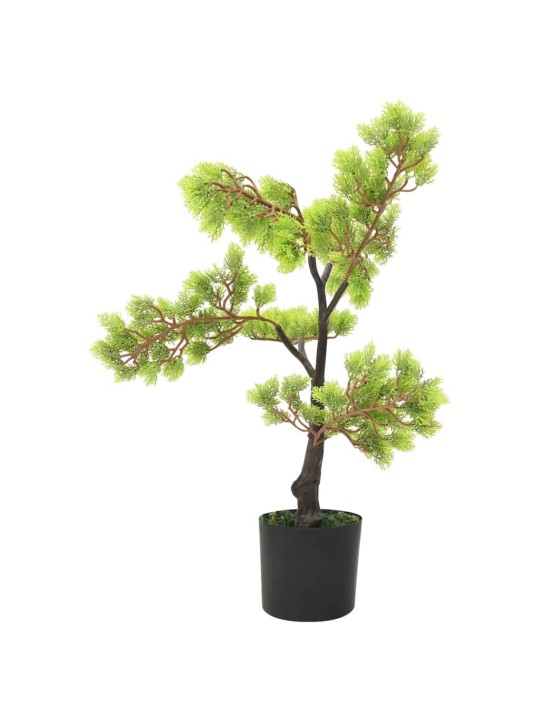 Mākslīgais ciprases bonzai ar podiņu, 60 cm, zaļš