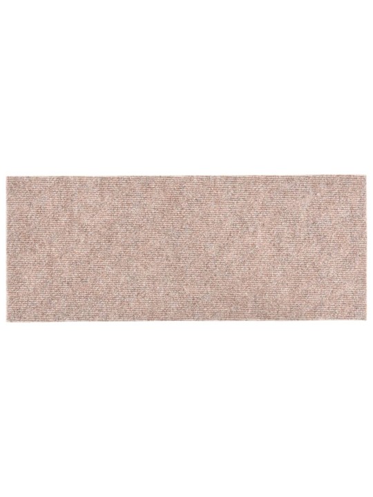 Kāpņu paklāji, 15 gab., pašlīmējoši, 60x25 cm, gaiši brūni