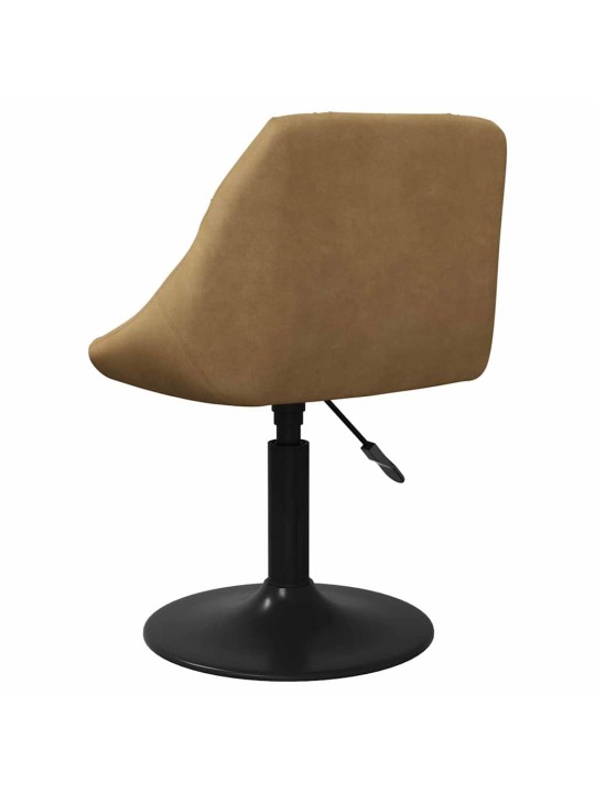 Vērpjami ēdamistabas krēsli 2 pcs brūna 46 x 44 x 77.5 cm