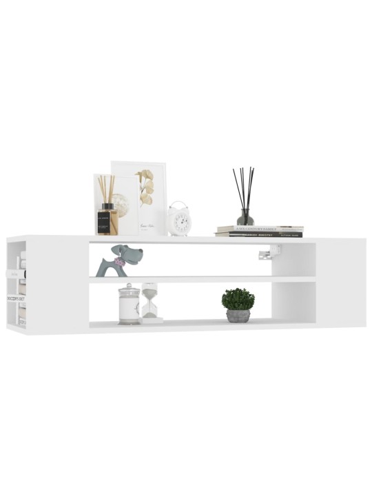 Piekarams tv skapītis, balts, 100x30x26,5 cm, inženierijas koks