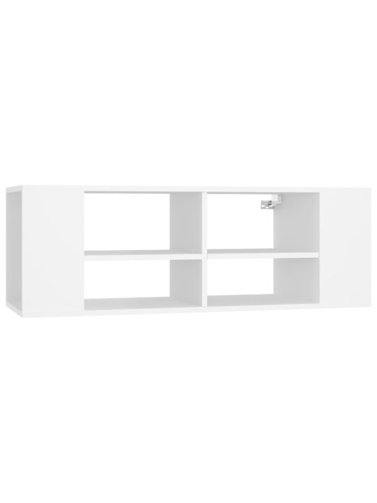 Sienas tv skapītis, balts, 102x35x35 cm, inženierijas koks