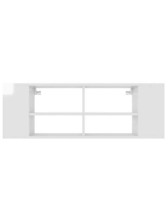 Sienas tv skapītis spīdīgi balts 102x35x35 cm inženierijas koks