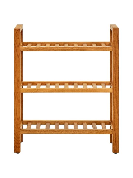 Apavu skapis ar 3 plauktiem, 50x27x60 cm, ozola masīvkoks