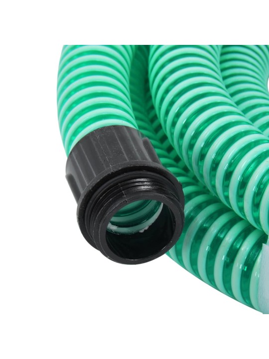 Sūkšanas šļūtene ar misiņa savienotājiem, zaļa, 1,1", 4 m, pvc