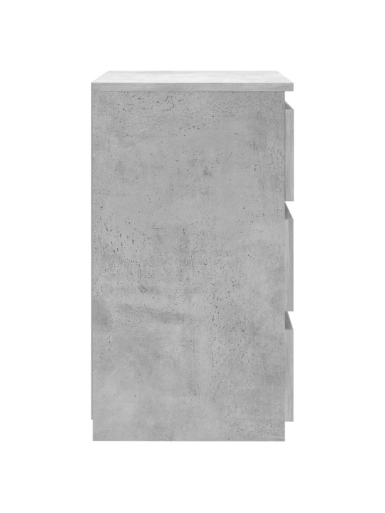 Naktsskapīši, 2 gab., betonpelēki, 40x35x62,5 cm, skaidu plātne