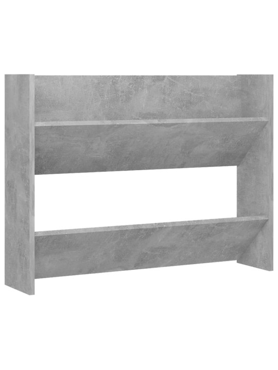 Sienas apavu plaukts, betonpelēks, 80x18x60cm inženierijas koks
