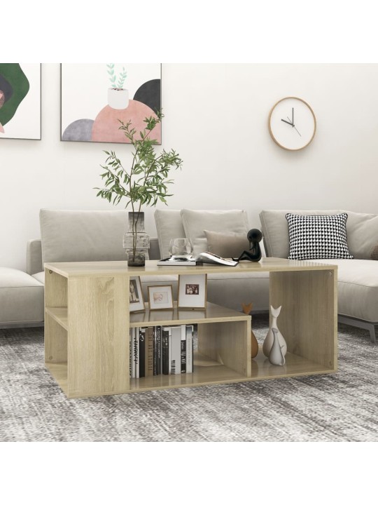 Kafijas galdiņš, ozolkoka krāsa, 100x50x40cm, inženierijas koks