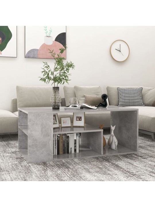 Kafijas galdiņš, betona pelēks, 100x50x40 cm, skaidu plāksne