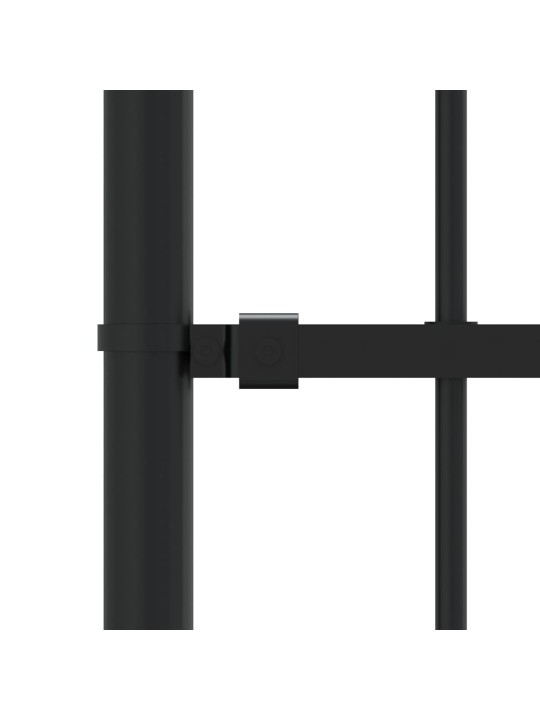 Dārza žogs ar pīķiem, melns, 115 cm, pulverkrāsots tērauds