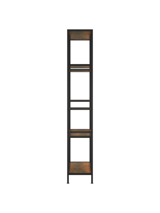 Grāmatu plaukts, 80x30x180 cm, tērauds un inženierijas koks