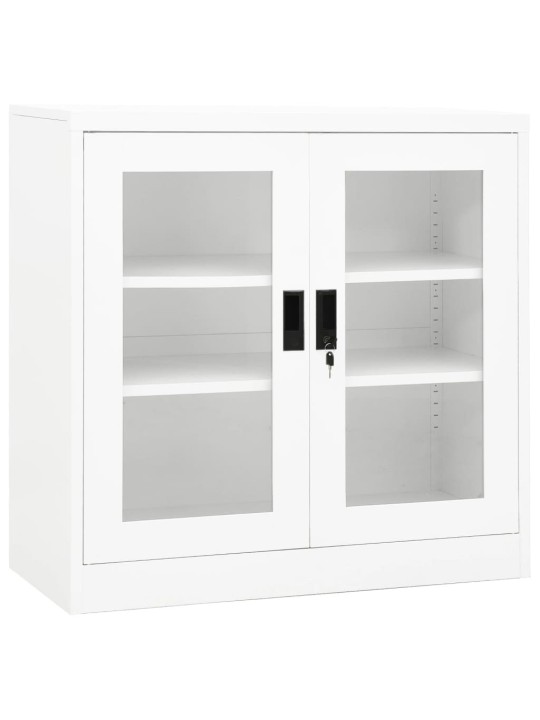 Biroja skapis, 90x40x90 cm, balts, tērauds