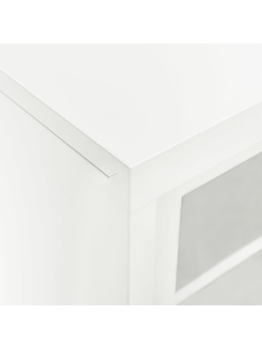 Skapītis ar bīdāmām durvīm, 90x40x90 cm, balts, tērauds