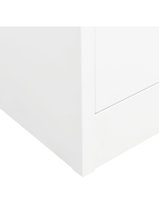 Skapis, 80x50x180 cm, balts, tērauds