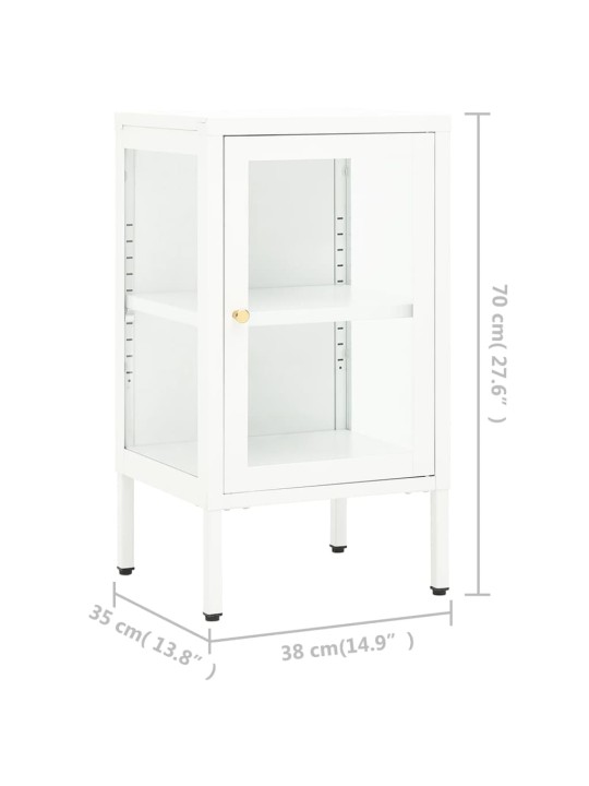 Kumode, 38x35x70 cm, metāls un stikls
