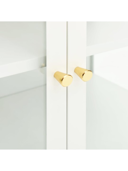 Kumode, balta, 105x35x70 cm, tērauds un stikls