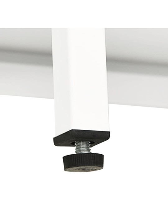 Kumode, balta, 105x35x70 cm, tērauds un stikls