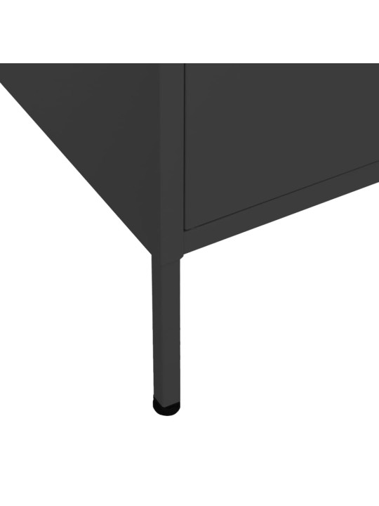 Skapītis, 80x35x101,5 cm, tērauds, melns