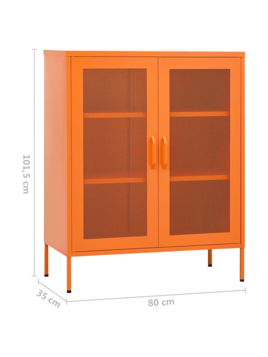 Skapītis, 80x35x101,5 cm, tērauds, oranžs
