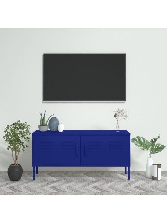 Tv skapītis, 105x35x50 cm, tērauds, tumši zils