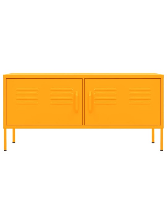 Tv skapītis, 105x35x50 cm, tērauds, sinepju dzeltens