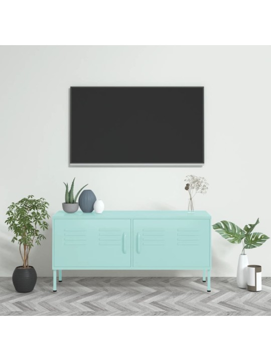 Tv skapītis, 105x35x50 cm, tērauds, piparmētru zaļš