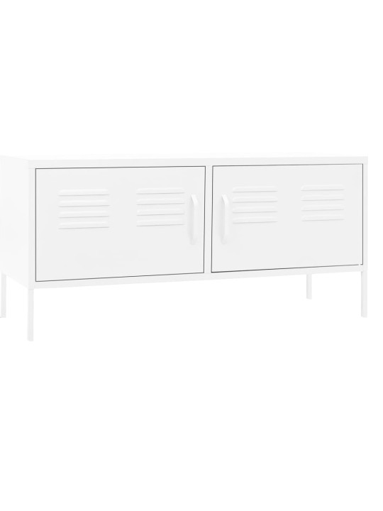 Tv skapītis, 105x35x50 cm, tērauds, balts