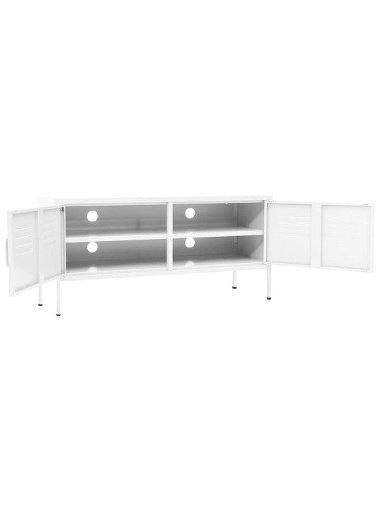 Tv skapītis, 105x35x50 cm, tērauds, balts