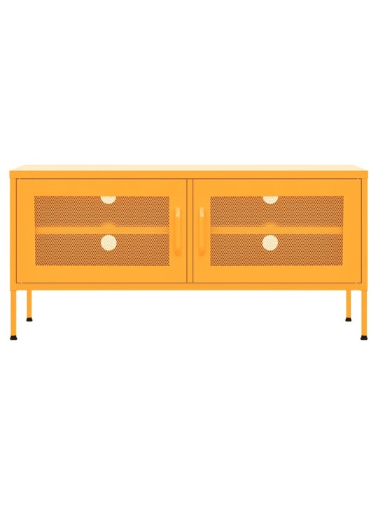 Tv skapītis, 105x35x50 cm, tērauds, sinepju dzeltens