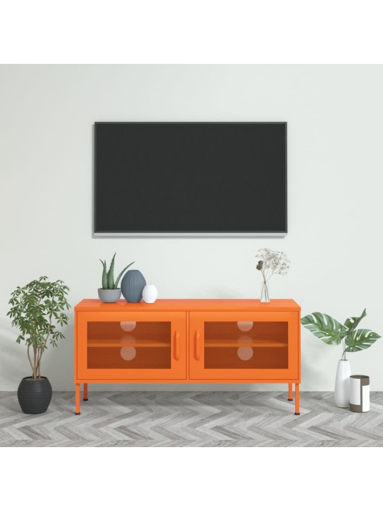 Tv skapītis, 105x35x50 cm, tērauds, oranžs