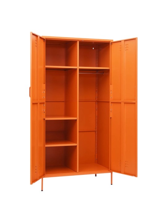 Skapis, 90x50x180 cm, tērauds, oranžs
