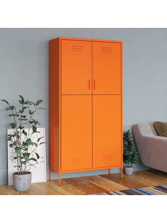 Skapis, 90x50x180 cm, tērauds, oranžs
