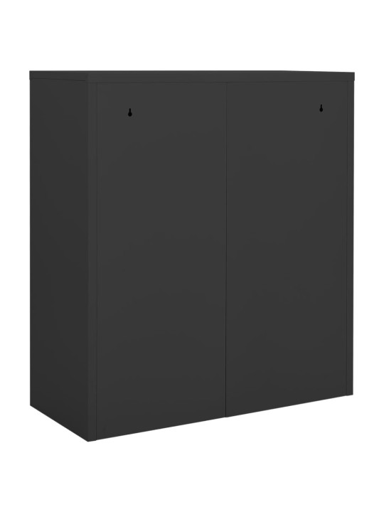 Biroja skapis, 90x40x102 cm, antracītpelēks, tērauds