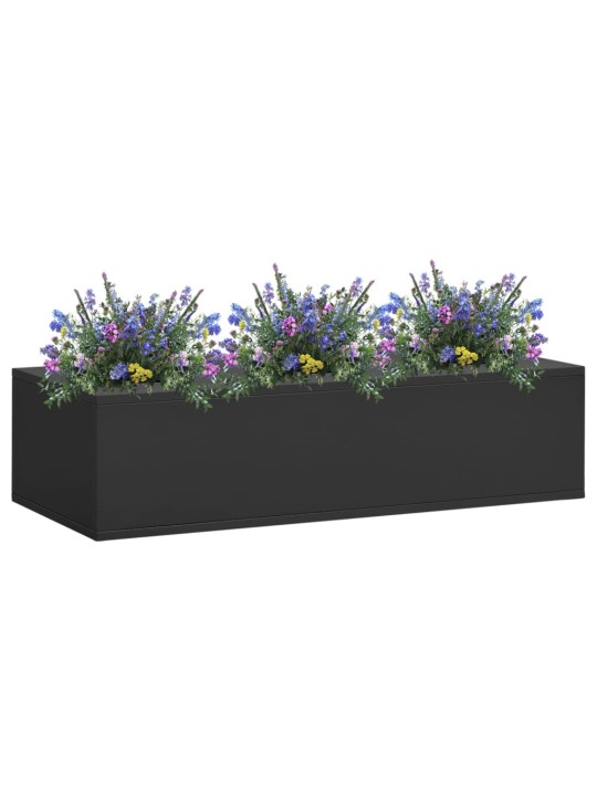 Biroja puķu kaste, antracītpelēka, 90x40x23 cm, tērauds