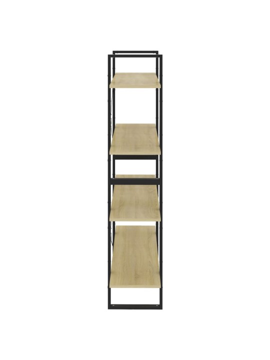 4-līmeņu grāmatu plaukts, ozola, 100x30x140cm inženierijas koks