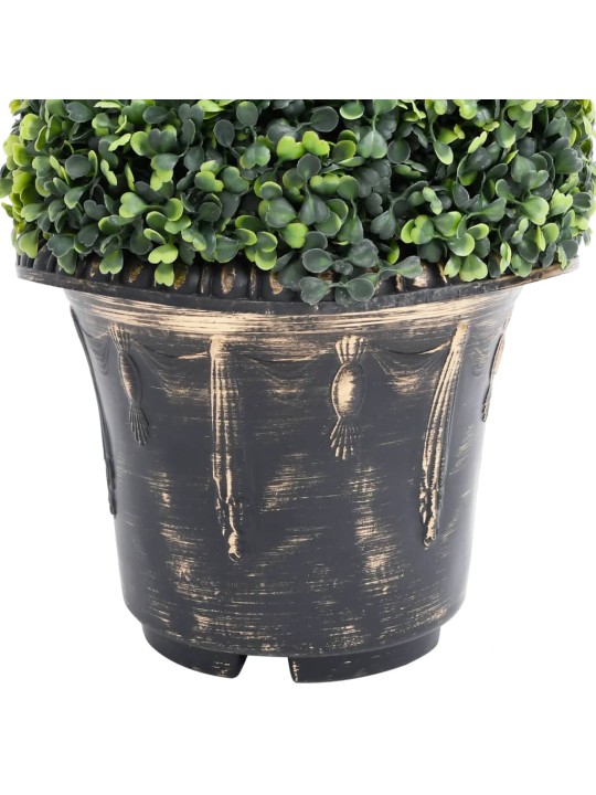 Mākslīgais spirālveida buksis ar podiņu, zaļš, 89 cm