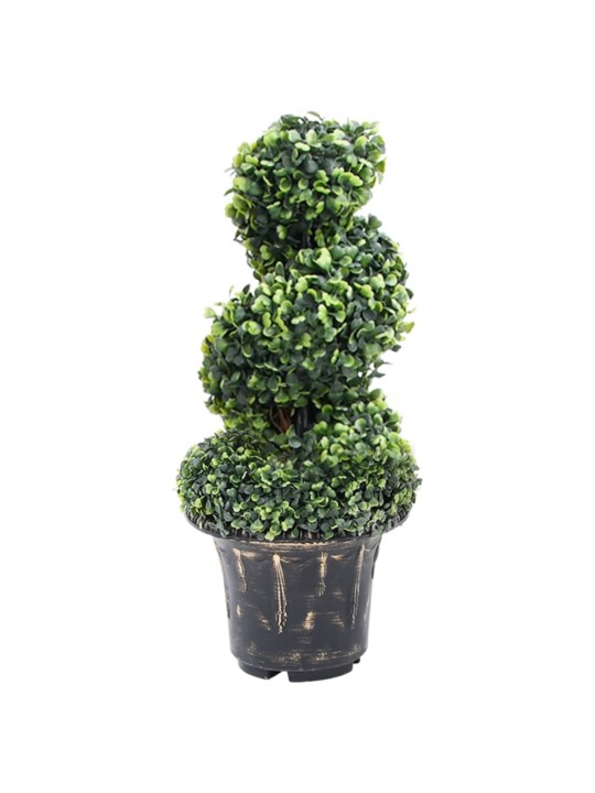 Mākslīgais spirālveida buksis ar podiņu, zaļš, 59 cm