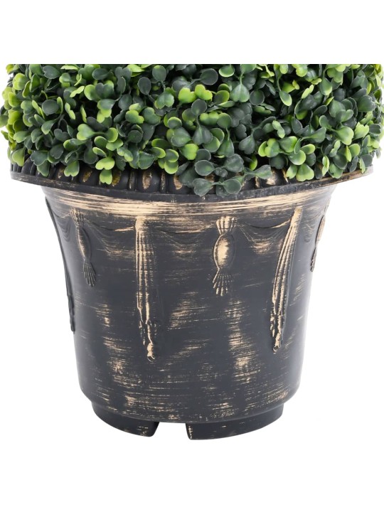 Mākslīgais spirālveida buksis ar podiņu, zaļš, 59 cm
