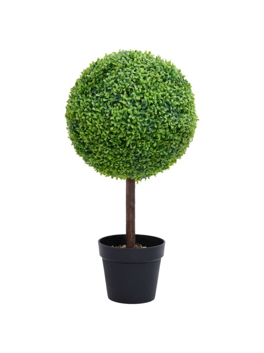 Mākslīgais buksis ar podiņu, apaļš, zaļš, 50 cm