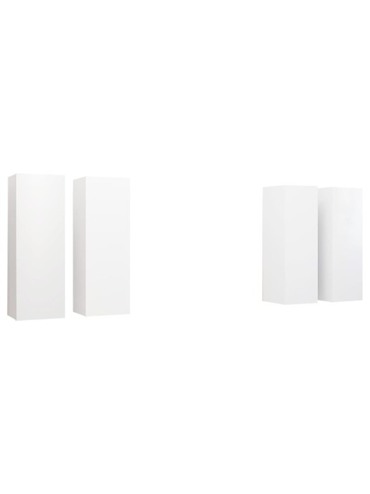 Tv skapīši, 4 gb., balti, 30,5x30x90 cm, inženierijas koks