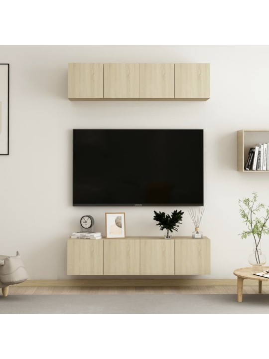 Tv skapīši, 4 gab., 60x30x60cm ozolkoka krāsa inženierijas koks