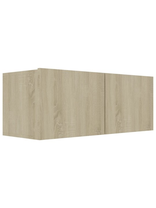 Tv skapīši, 4 gab., 80x30x30 cm, ozola krāsa, inženierijas koks