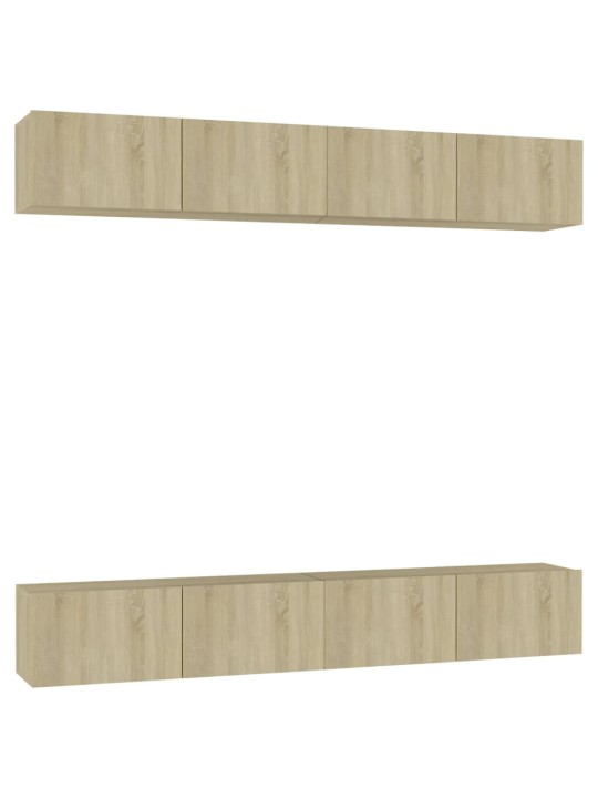 Tv skapīši, 4 gab. 100x30x30cm ozolkoka krāsa inženierijas koks