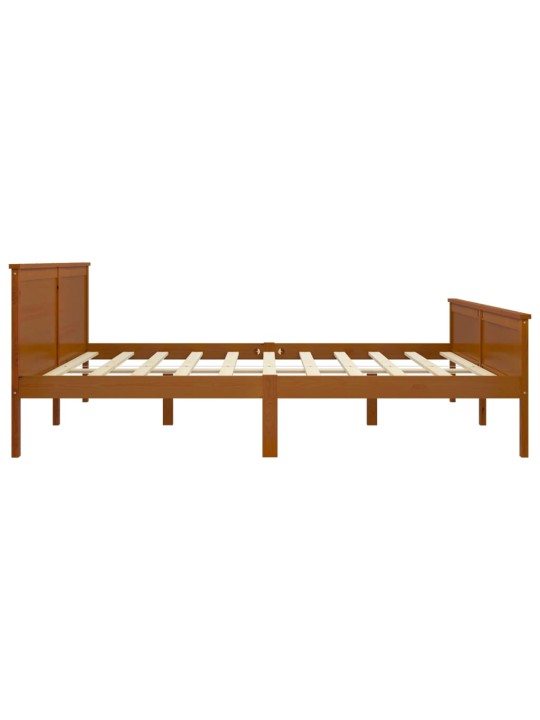 Gultas rāmis, medus brūns, priedes masīvkoks, 200x200 cm