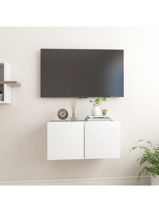 Tv skapītis, balts, 60x30x30 cm