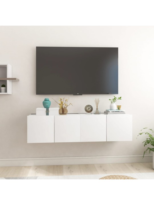 Tv skapīši, 2 gab., balti, 60x30x30 cm