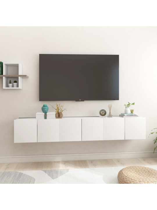 Tv skapīši, 3 gab., balti, 60x30x30 cm