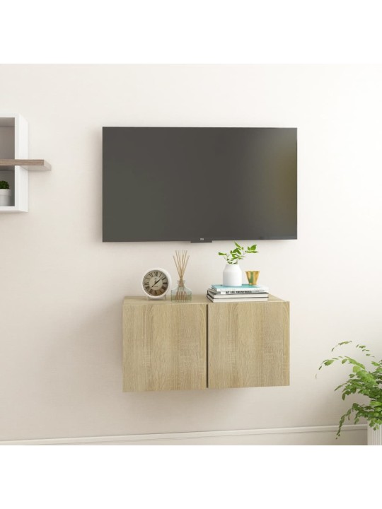 Piekarams tv skapītis, ozolkoka krāsa, 60x30x30 cm