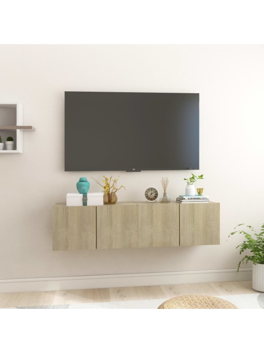 Piekarami tv skapīši, 2 gab., ozolkoka krāsa, 60x30x30 cm